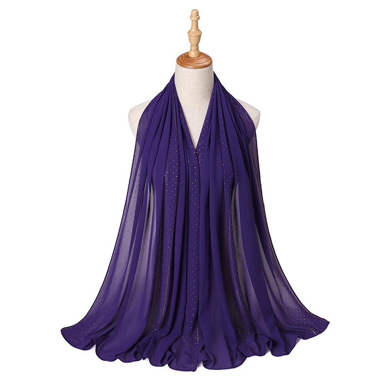 Wholesale Scarf Malaysia Scarf Hot Drill Head Scarf Supplier