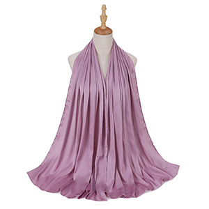 Wholesale scarf pearl chiffon wrinkle scarf breathable women scarf supplier
