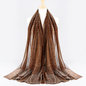 Wholesale Scarf Stretch Gold Silk Fashion Ladies Hijab Supplier