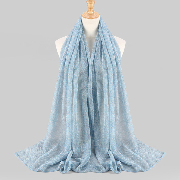Wholesale Scarf Stretch Gold Silk Fashion Ladies Hijab Supplier