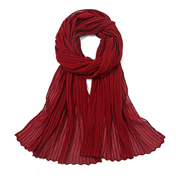 Indonesia Pearl Chiffon Scarf Pleated Scarf Women Crinkle Headscarf