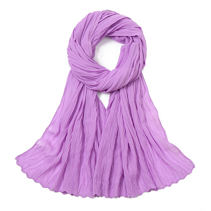Indonesia Pearl Chiffon Scarf Pleated Scarf Women Crinkle Headscarf