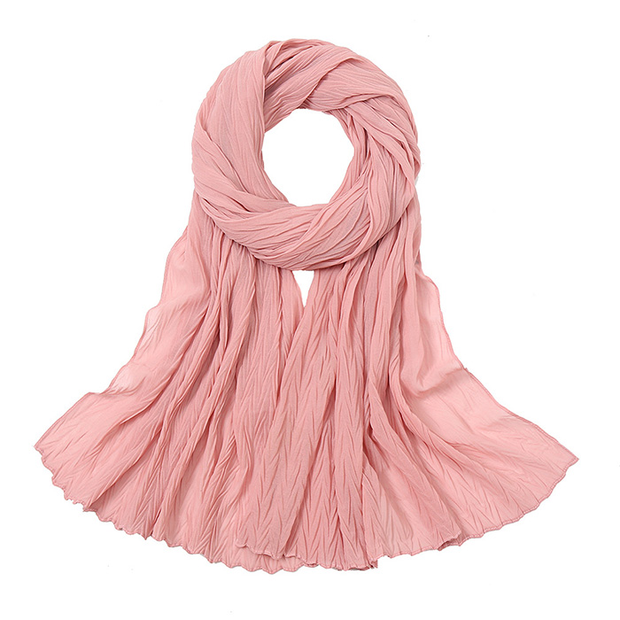 Indonesia Pearl Chiffon Scarf Pleated Scarf Women Crinkle Headscarf