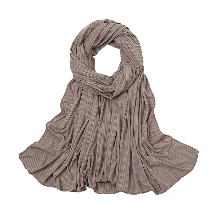 Indonesia Pearl Chiffon Scarf Pleated Scarf Women Crinkle Headscarf