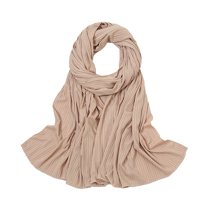 Indonesia Pearl Chiffon Scarf Pleated Scarf Women Crinkle Headscarf