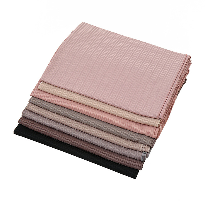 Indonesia Pearl Chiffon Scarf Pleated Scarf Women Crinkle Headscarf