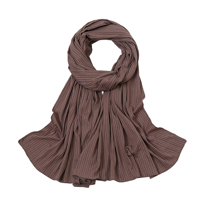 Indonesia Pearl Chiffon Scarf Pleated Scarf Women Crinkle Headscarf