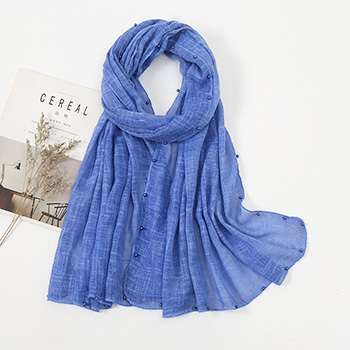 Supply cotton turban women sprinkled gold pearl scarf shawl supplier
