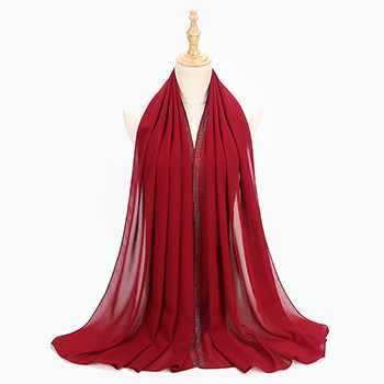 Supply Indonesia Chiffon Scarf Hot Drill Scarf Women Headscarf Manufacturer