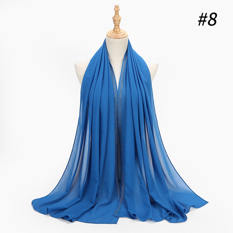 Supply Indonesia Chiffon Scarf Hot Drill Scarf Women Headscarf Manufacturer