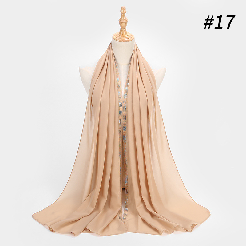 Supply Indonesia Chiffon Scarf Hot Drill Scarf Women Headscarf Manufacturer