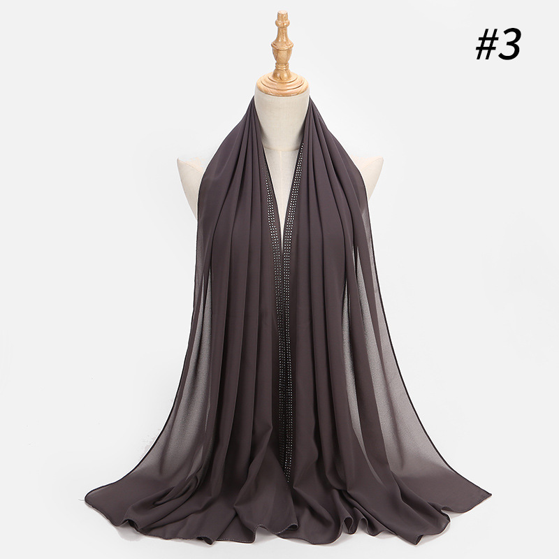 Supply Indonesia Chiffon Scarf Hot Drill Scarf Women Headscarf Manufacturer