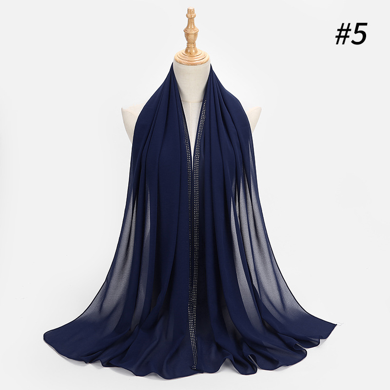 Supply Indonesia Chiffon Scarf Hot Drill Scarf Women Headscarf Manufacturer