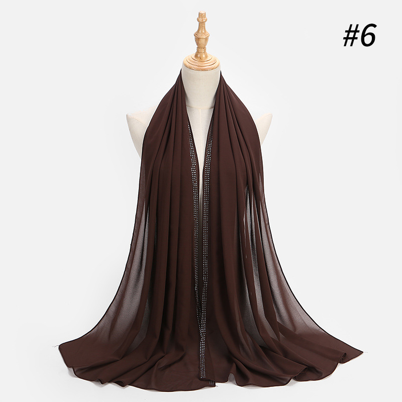 Supply Indonesia Chiffon Scarf Hot Drill Scarf Women Headscarf Manufacturer