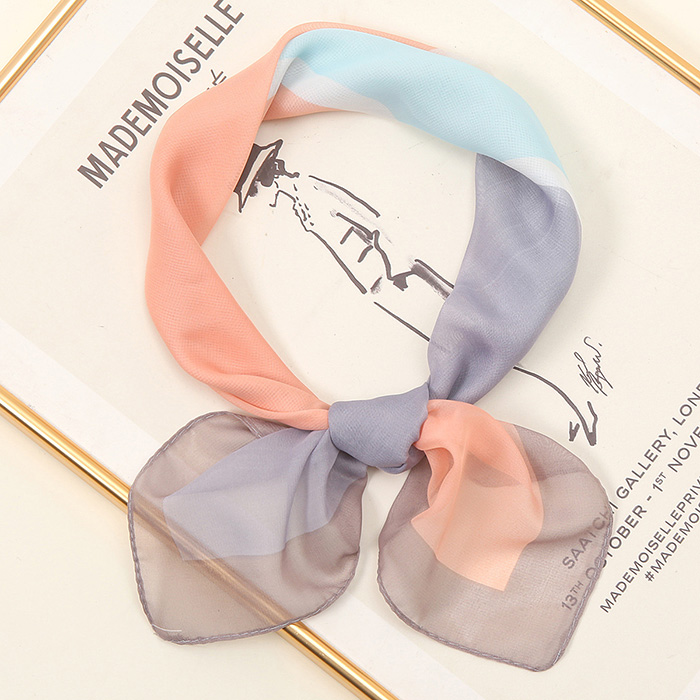 Wholesale Scarves chiffon scarf stitching 70cm scarf bib supplier