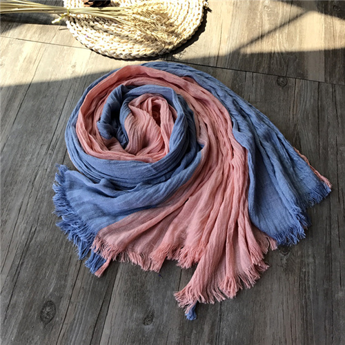 Autumn and winter new cotton hemp women silk scarf color matching Sen women scarf