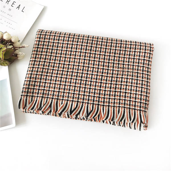 Wholesale small fragrance scarf winter Plaid Scarf Shawl supplier