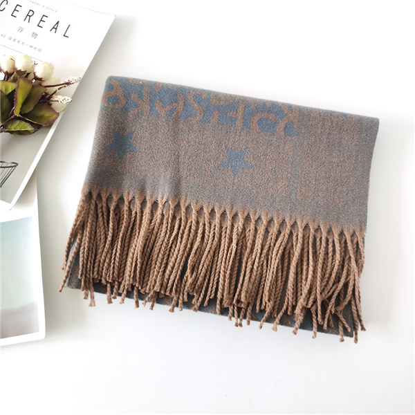 Wholesale new letter jacquard men warm scarf supplier