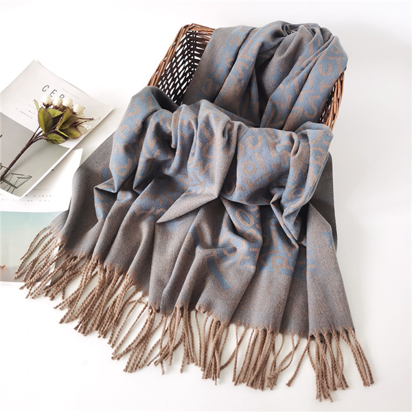 Wholesale new letter jacquard men warm scarf supplier