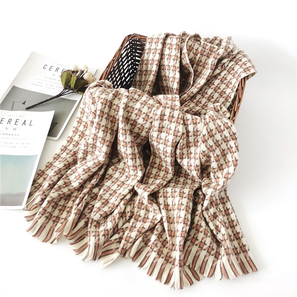 Wholesale korean thousand bird Plaid shawl Plaid Scarf Bib supplier