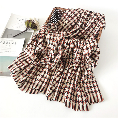 Wholesale korean thousand bird Plaid shawl Plaid Scarf Bib supplier