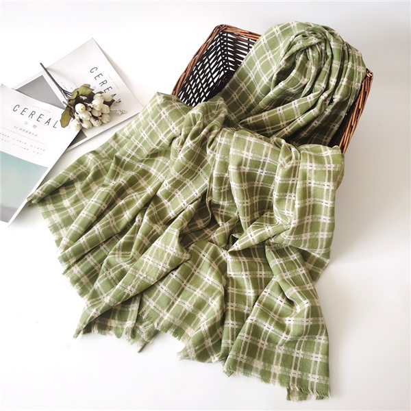 Wholesale korean Plaid Muslim scarf scarf men shawl supplier