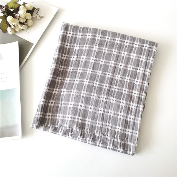 Wholesale korean Plaid Muslim scarf scarf men shawl supplier