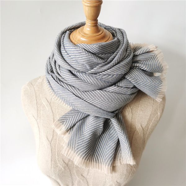 Wholesale imitation cashmere herringbone shawl warm scarf female couple scarf supplier