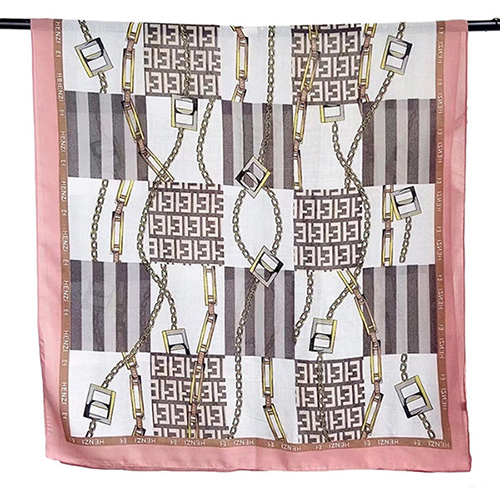 wholesale scarves letter printed cotton linen scarf supplier for women