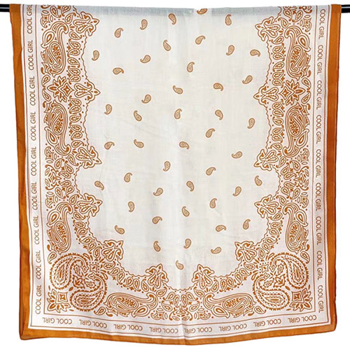 wholesale scarves cotton linen printed letter cashew scarves supplier