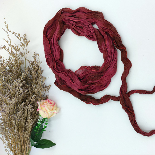 Autumn and winter women spot diamond scarf irregular tie dyeing pleated Silk Scarf Shawl sunscreen