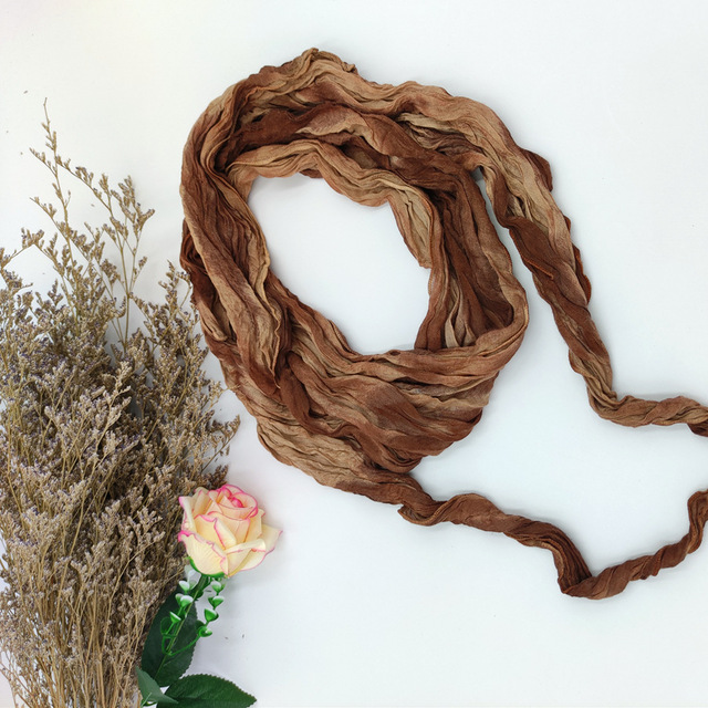 Autumn and winter women spot diamond scarf irregular tie dyeing pleated Silk Scarf Shawl sunscreen
