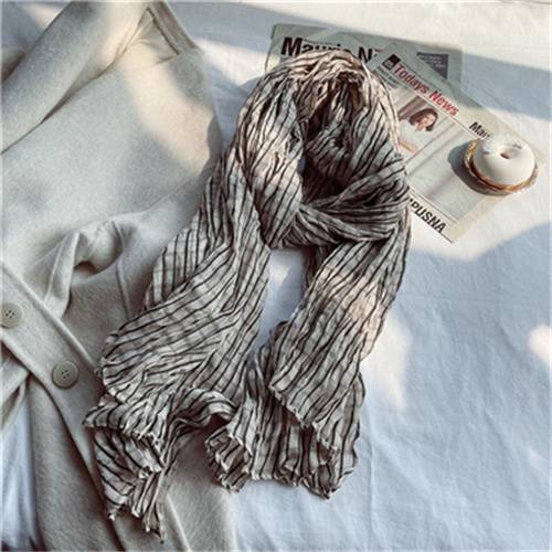 2021 new scarf women Korean version versatile contrast color cotton linen shawl long shawl autumn