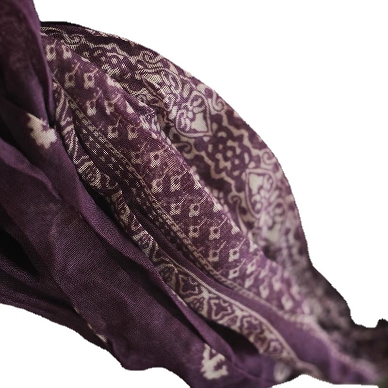 2021 autumn new shawl cotton hemp wrinkled cashew nut scarf versatile shawl women