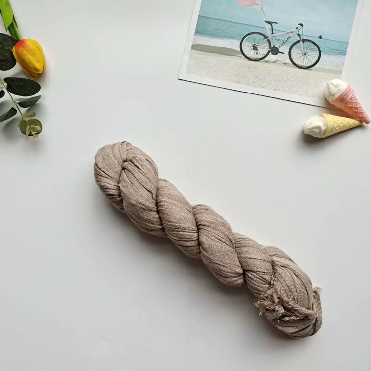 Autumn and winter cotton linen pleated scarf comfortable and versatile long warm shawl