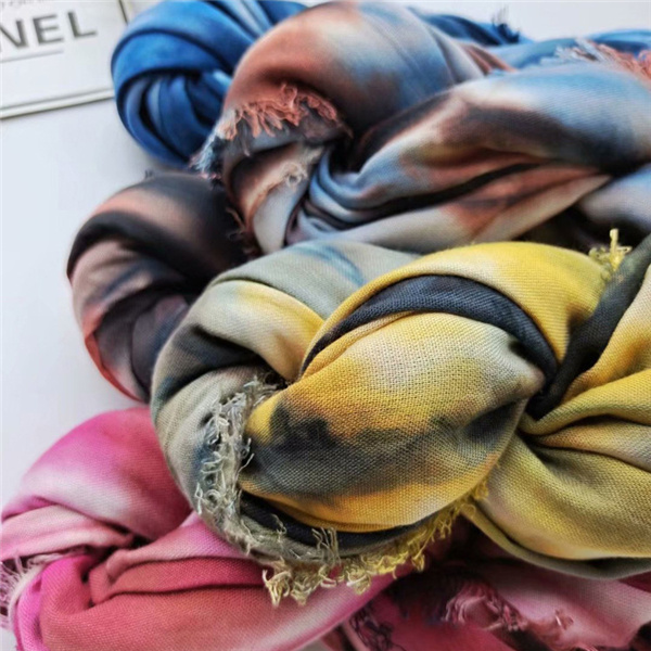 2021 New spot women tie dyed scarf thin comfortable breathable warm shawl
