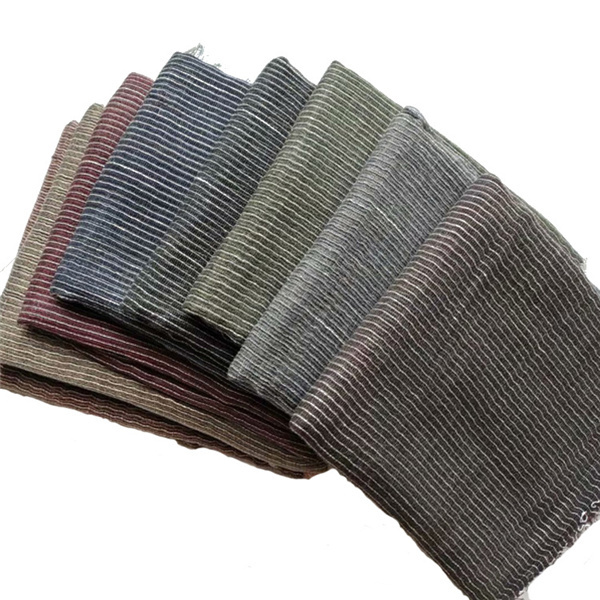 Spot autumn and winter cotton linen yarn dyed scarf men and women fashionable warm shawl
