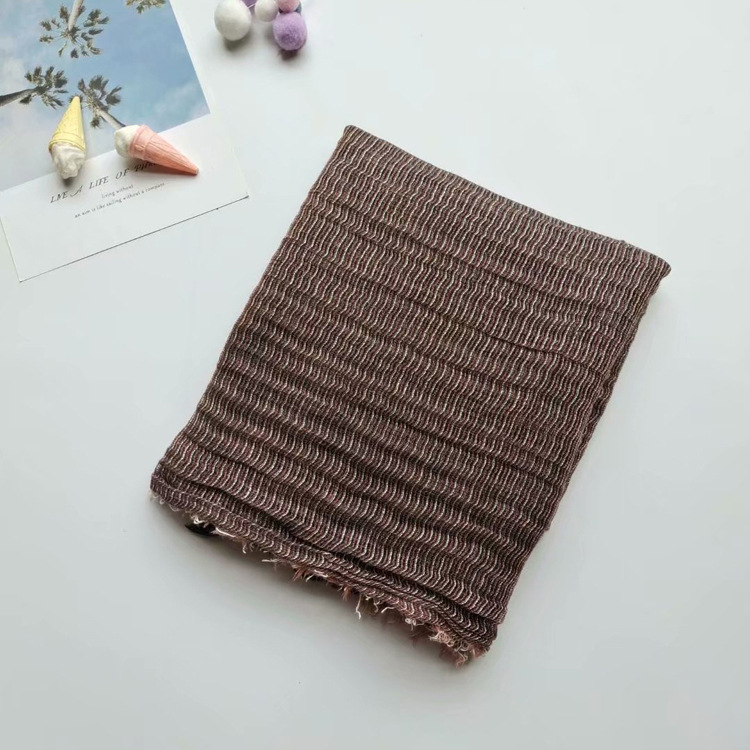 Spot autumn and winter cotton linen yarn dyed scarf men and women fashionable warm shawl