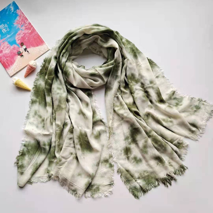 New hand tie dyed scarf splash ink artificial cotton blended shawl beach towel