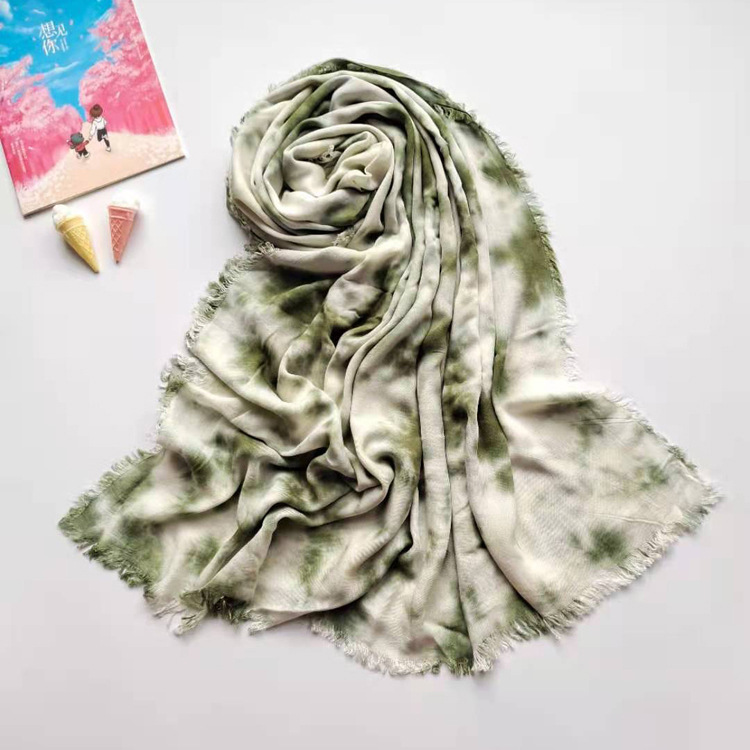 New hand tie dyed scarf splash ink artificial cotton blended shawl beach towel