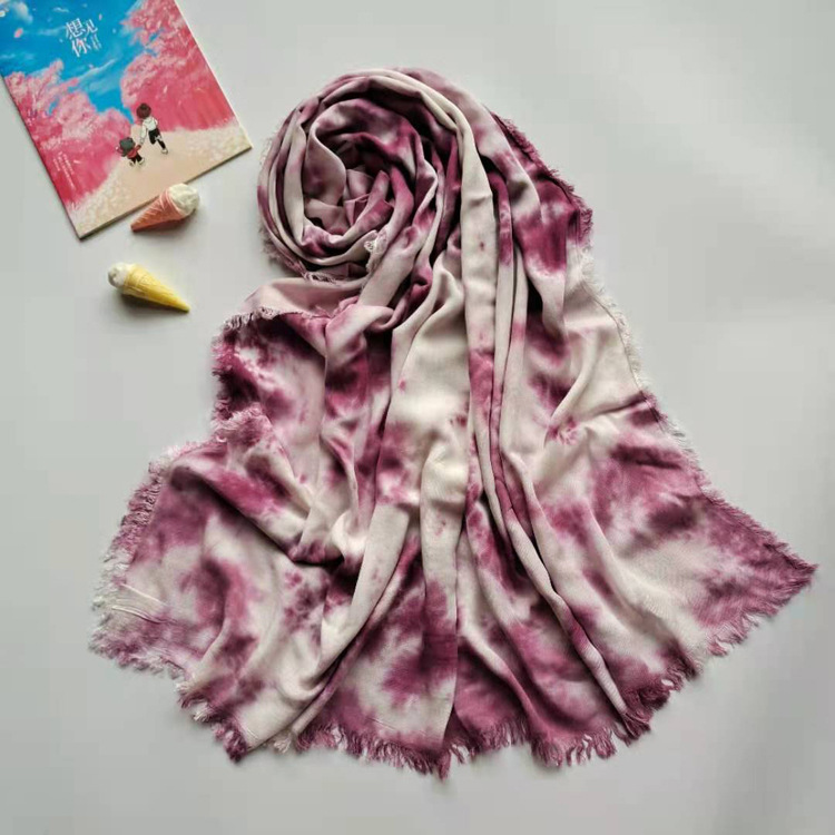 New hand tie dyed scarf splash ink artificial cotton blended shawl beach towel