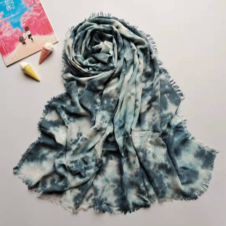 New hand tie dyed scarf splash ink artificial cotton blended shawl beach towel