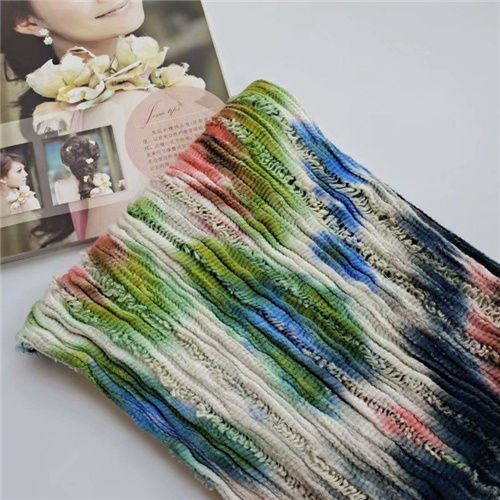 New hand tie dyed Scarf Cotton Linen pleated slender warm scarf hollow shawl