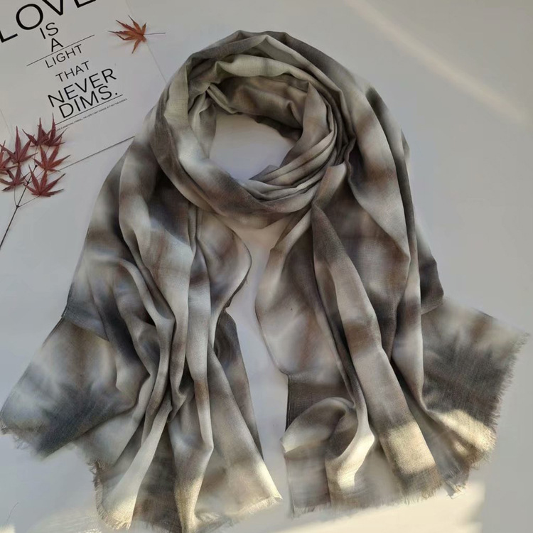 Winter new fashion rice word hand tie dyed scarf long curled warm shawl