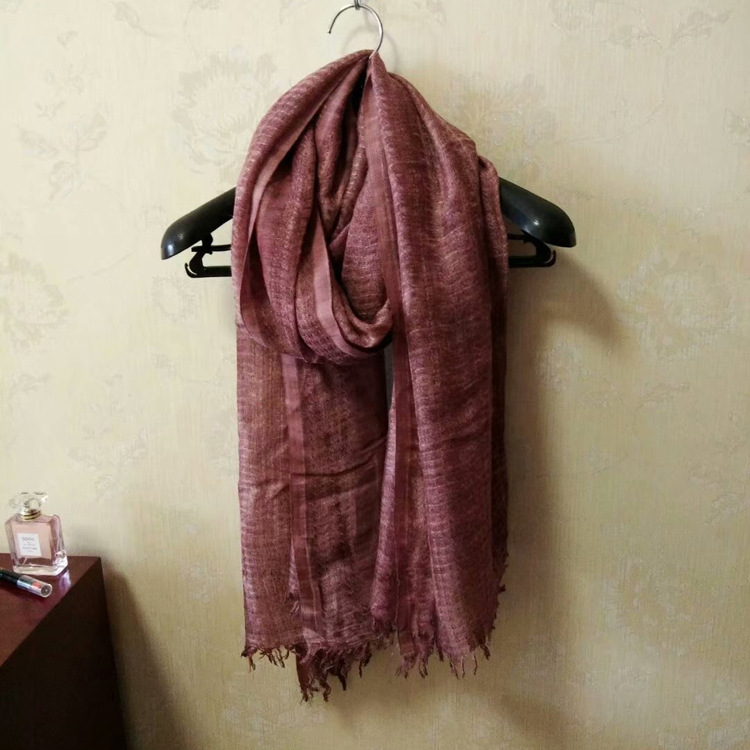 New winter wool sunny flower dirty dyed scarf solid color light edge warm shawl