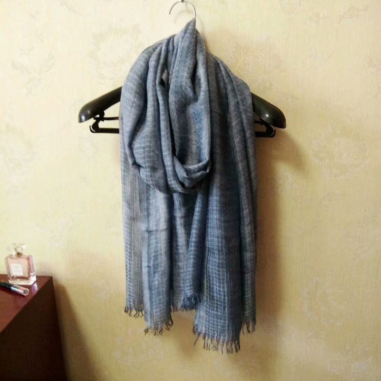 New winter wool sunny flower dirty dyed scarf solid color light edge warm shawl