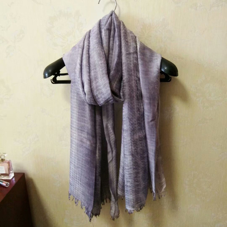 New winter wool sunny flower dirty dyed scarf solid color light edge warm shawl