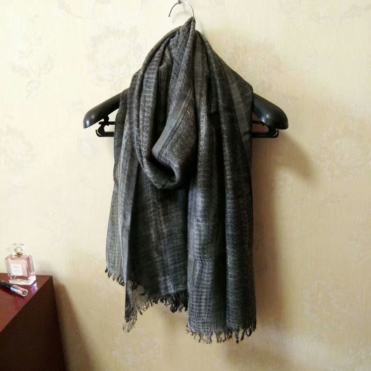 New winter wool sunny flower dirty dyed scarf solid color light edge warm shawl