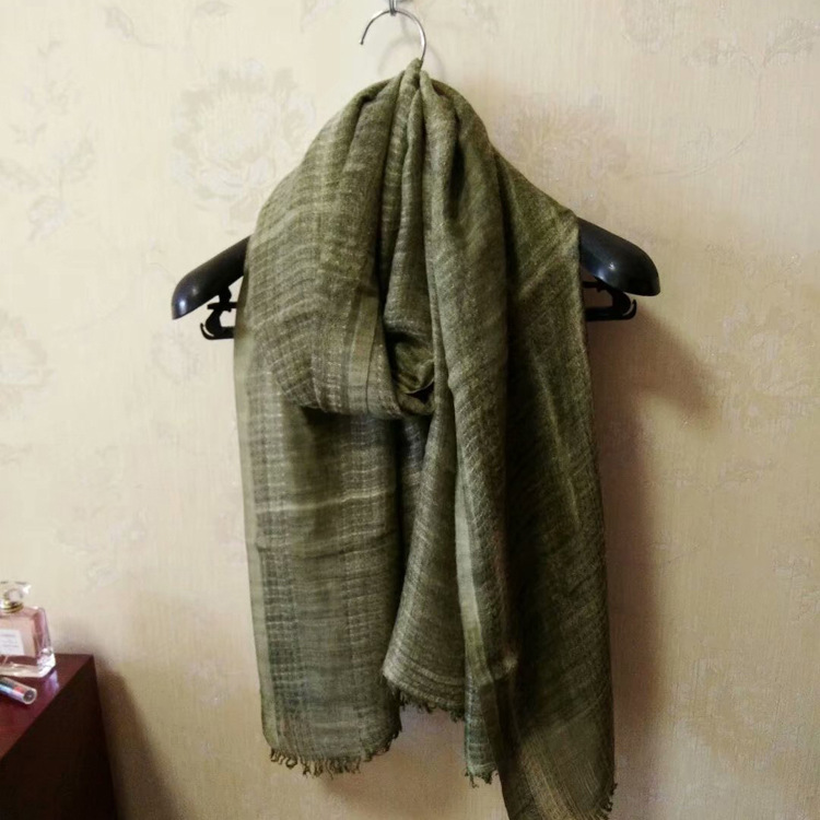 New winter wool sunny flower dirty dyed scarf solid color light edge warm shawl