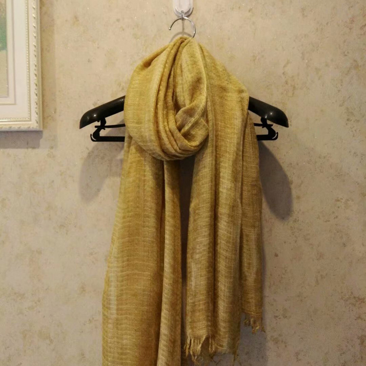 New winter wool sunny flower dirty dyed scarf solid color light edge warm shawl